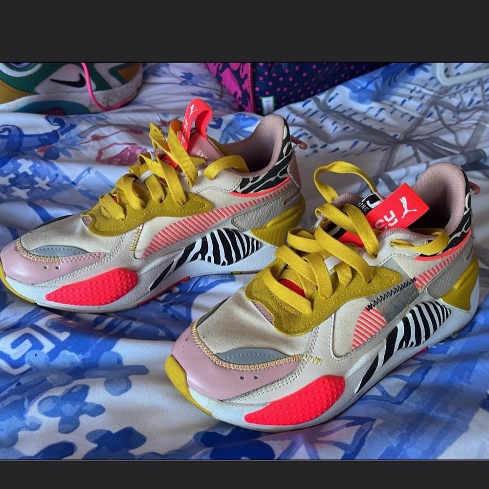Free People Colorful Puma Sneakers. RS-X Unexpected Mixes PUMA sneakers.